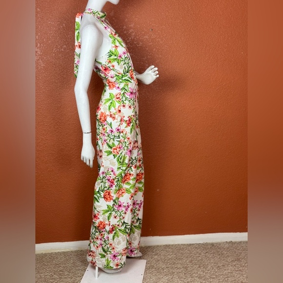 Bebe Multicolor Floral Jumpsuit Size 14. E12 - Picture 8 of 15